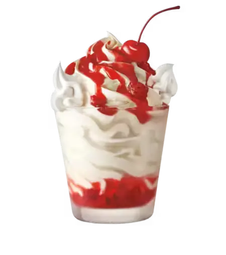 Sonic Menu Prices, Calories & Updated Deals 2026 114 "Refreshing Strawberry Sundae with creamy vanilla ice cream topped with sweet strawberry sauce"