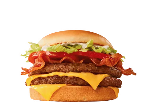 Sonic Menu Prices, Calories & Updated Deals 2026 55 “SuperSONIC® Bacon Double Cheeseburger featuring two juicy beef patties, crispy bacon, melted cheese, fresh lettuce, tomato, pickles, onions, ketchup, and mayo on a toasted bun.