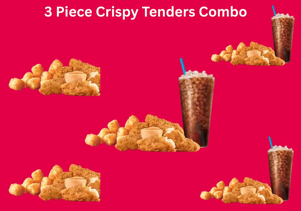 Sonic 3 Piece Crispy Tenders Combo – Price, Calories & Full Review 2026 1 Sonic 3 Piece Crispy Tenders Combo with golden tenders, fries, and a drink served fresh at Sonic Drive-In.