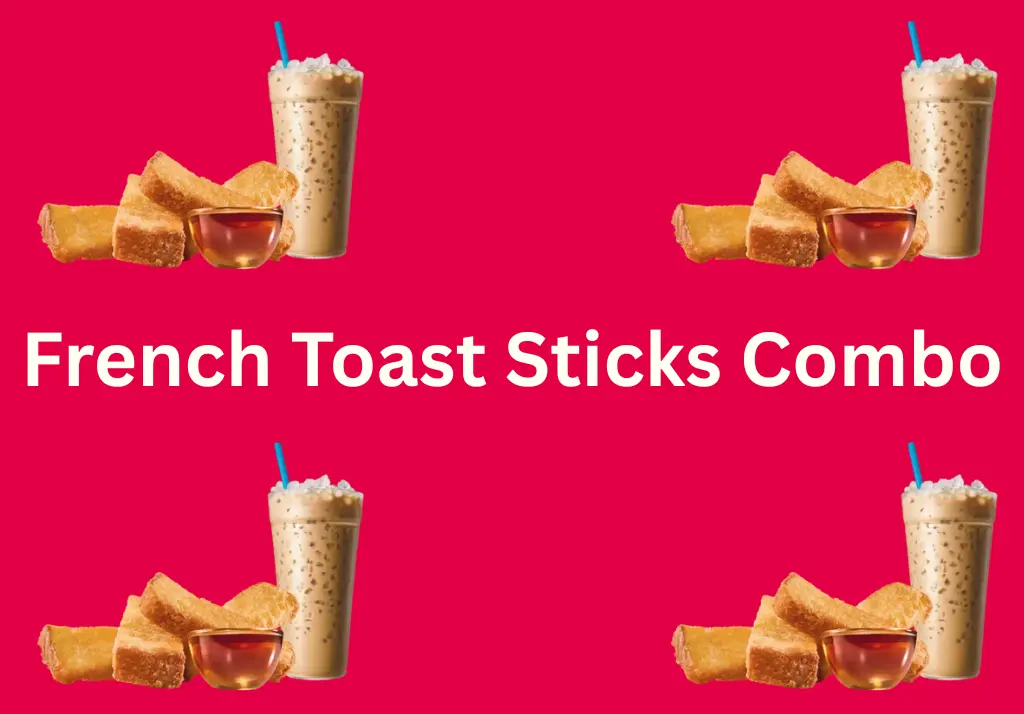 French Toast Sticks Combo at SONIC – Sweet, Quick & Delicious Breakfast 1 SONIC French Toast Sticks Combo with golden cinnamon sticks, syrup for dipping, and a drink, served as a quick and delicious breakfast option.