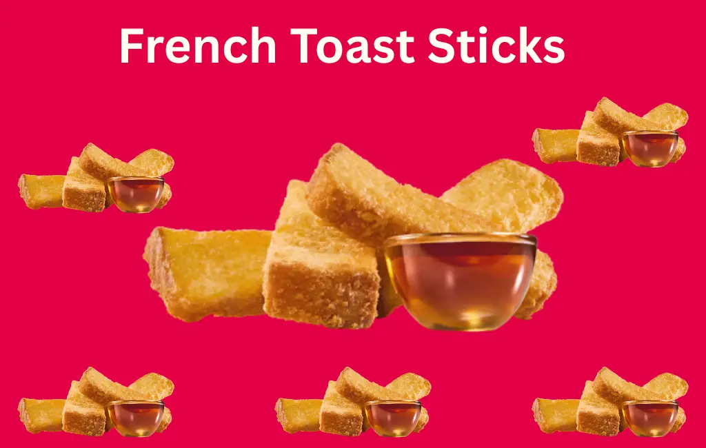 Sonic French Toast Sticks | Sweet & Crispy Breakfast Treat 1 Golden Sonic French Toast Sticks served with maple syrup, crispy outside and soft inside, perfect for a sweet breakfast.
